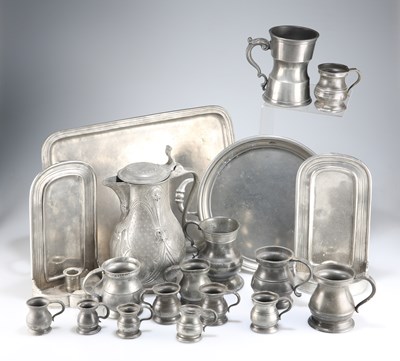 Lot 79 - A COLLECTION OF ANTIQUE AND LATER PEWTER