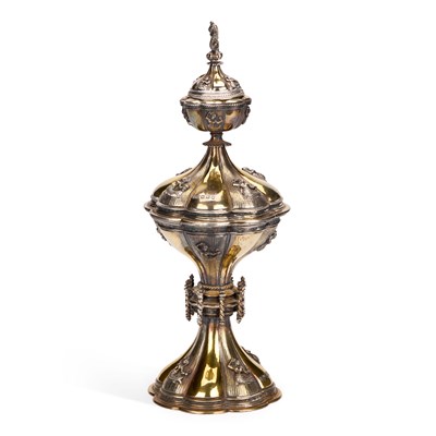 Lot 140 - A REPLICA OF A HENRY VII SILVER-GILT STANDING SALT