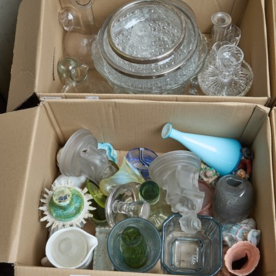 Lot 1 - TWO BOXES OF MISCELLANEOUS GLASS