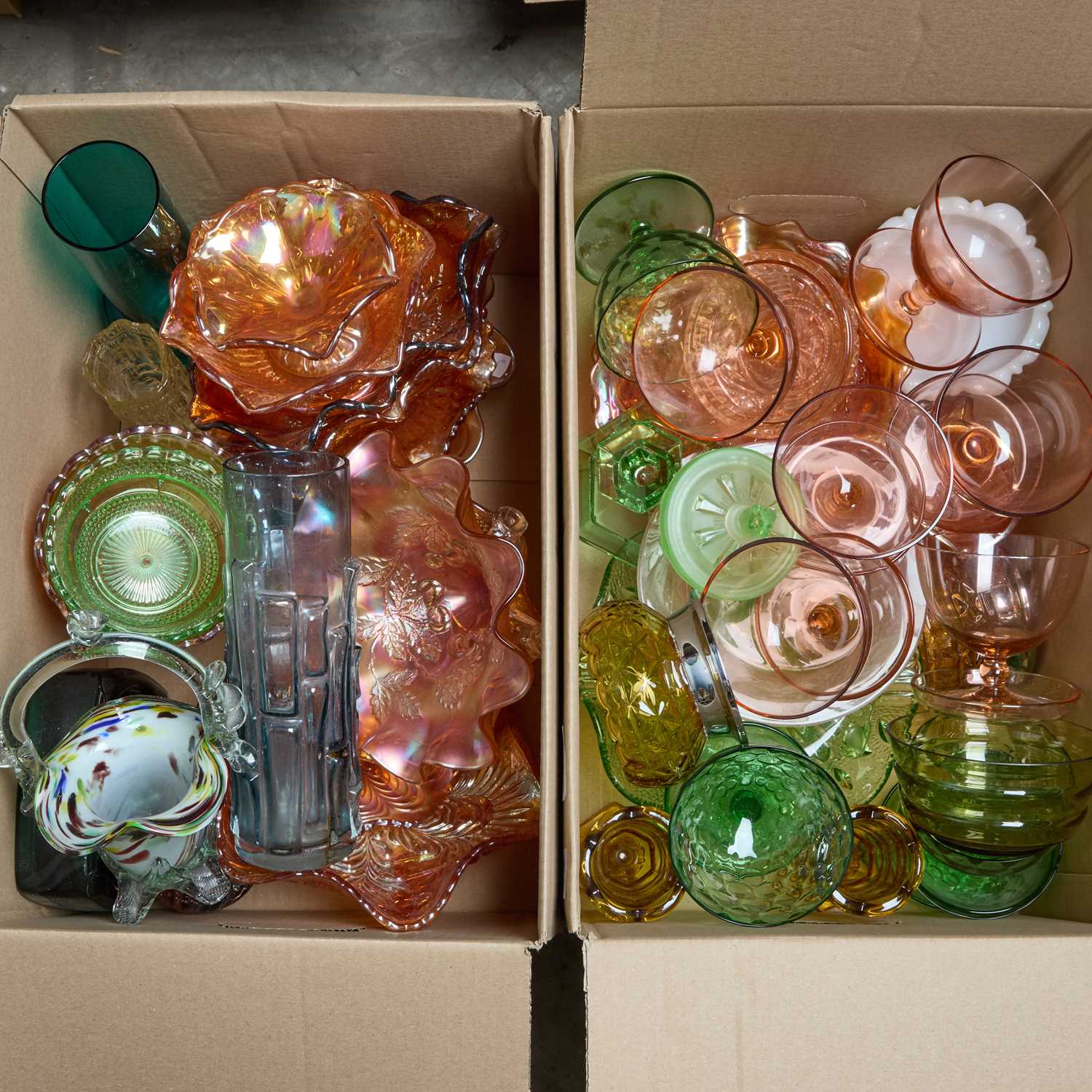 Lot 5 - TWO BOXES OF GLASS