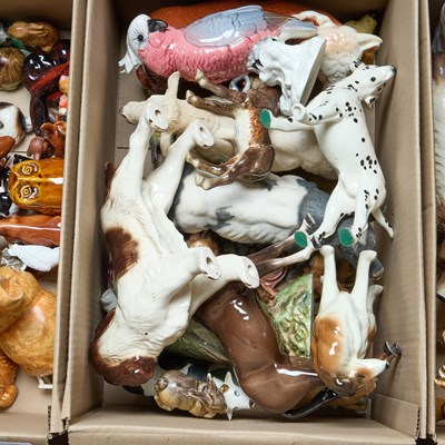 Lot 49 - A BOX OF ANIMAL MODELS