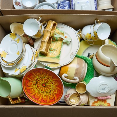 Lot 74 - TWO BOXES OF CERAMICS