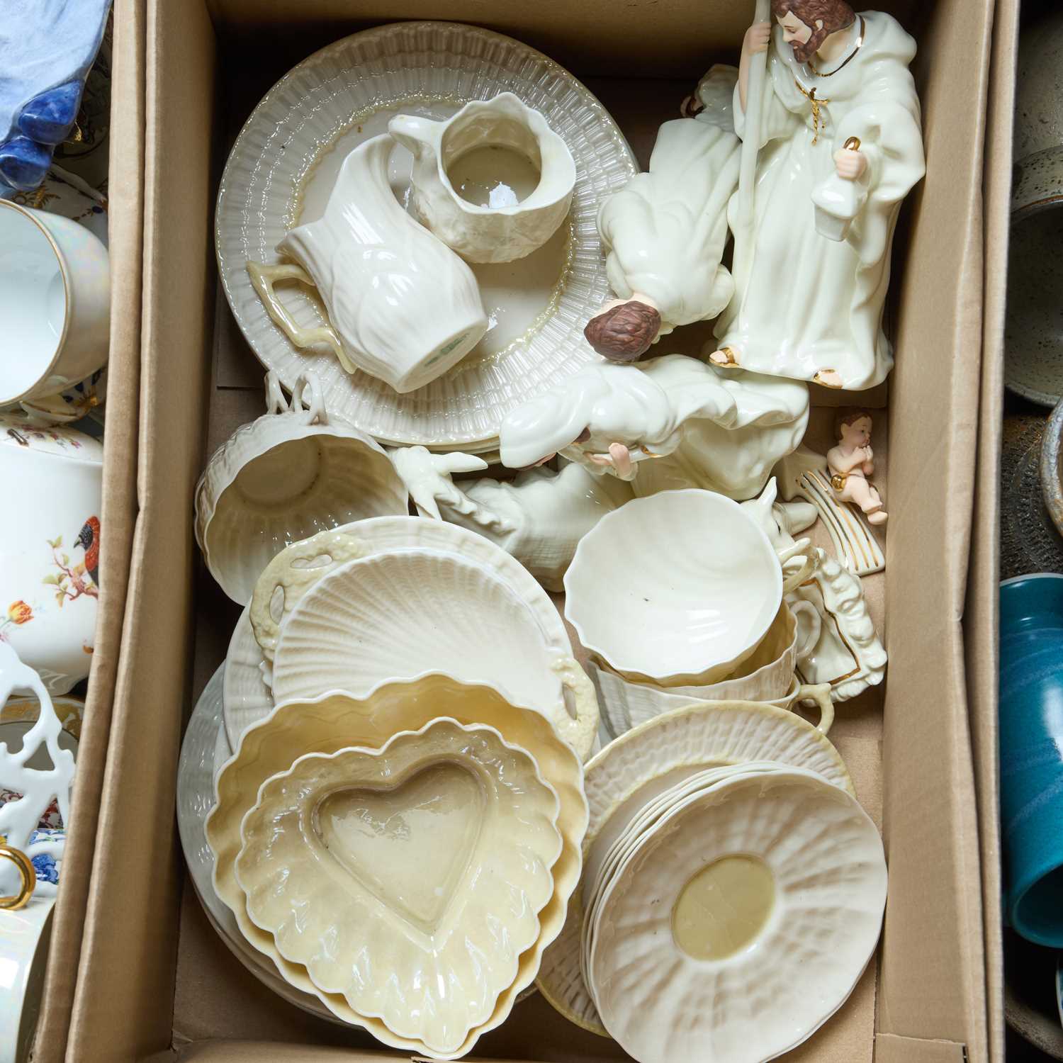 Lot 80 - A BOX OF BELLEEK