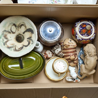 Lot 97 - TWO BOXES OF CERAMICS