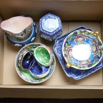 Lot 100 - TWO BOXES OF CERAMICS
