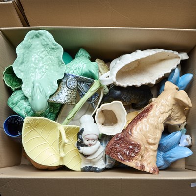 Lot 111 - A BOX OF SYLVAC AND OTHER POTTERY