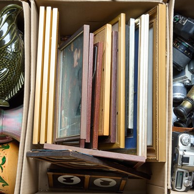 Lot 124 - A BOX OF SIGNED CELEBRITY PHOTOGRAPHS, SILHOUETTES, ETC.