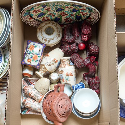 Lot 129 - A BOX OF ORIENTAL ARTICLES