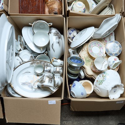 Lot 147 - THREE BOXES OF CERAMICS