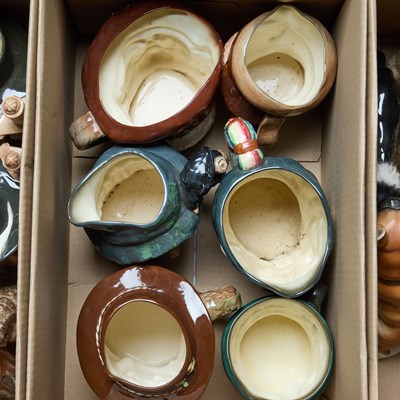 Lot 159 - THREE BOXES OF ROYAL DOULTON AND OTHER CHARACTER JUGS