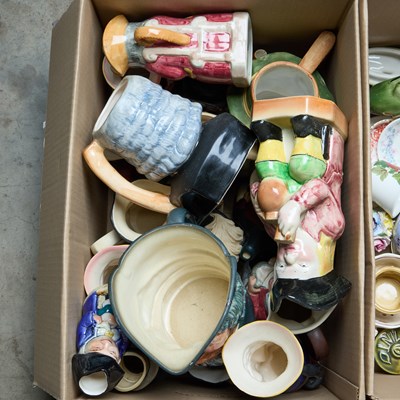 Lot 162 - A BOX OF TOBY AND CHARACTER JUGS INCLUDING ROYAL DOULTON