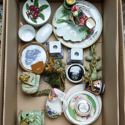 Lot 163 - TWO BOXES OF CERAMICS