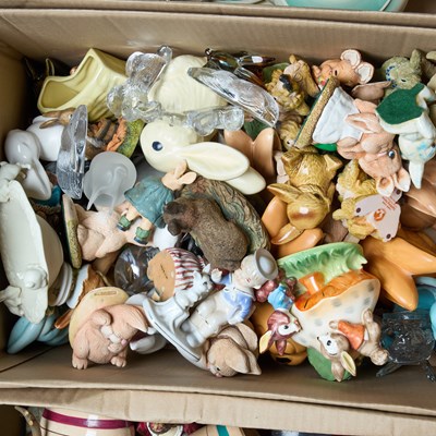 Lot 165 - TWO BOXES OF ANIMAL MODELS, ETC.