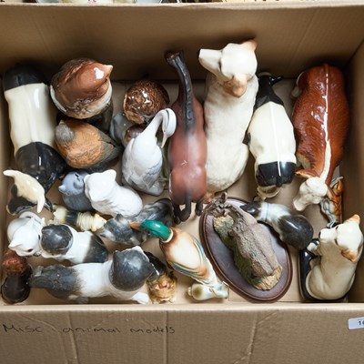 Lot 169 - A BOX OF ANIMAL MODELS