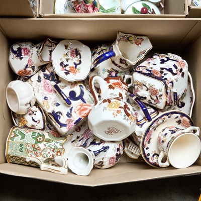 Lot 172 - TWO BOXES OF CERAMICS INCLUDING MASON'S