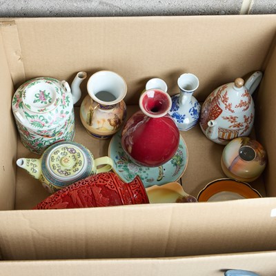 Lot 191 - A BOX OF ORIENTAL ITEMS