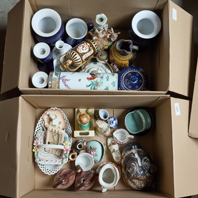 Lot 207 - THREE BOXES OF CERAMICS