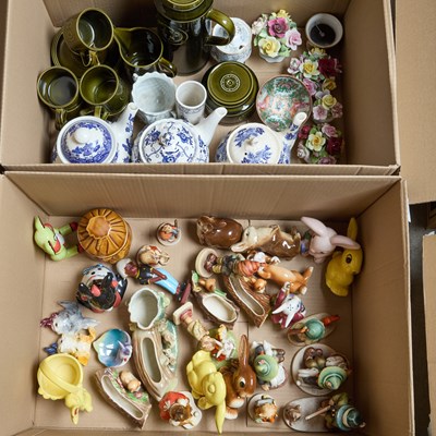 Lot 210 - TWO BOXES INCLUDING HUMMEL FIGURES, ETC.