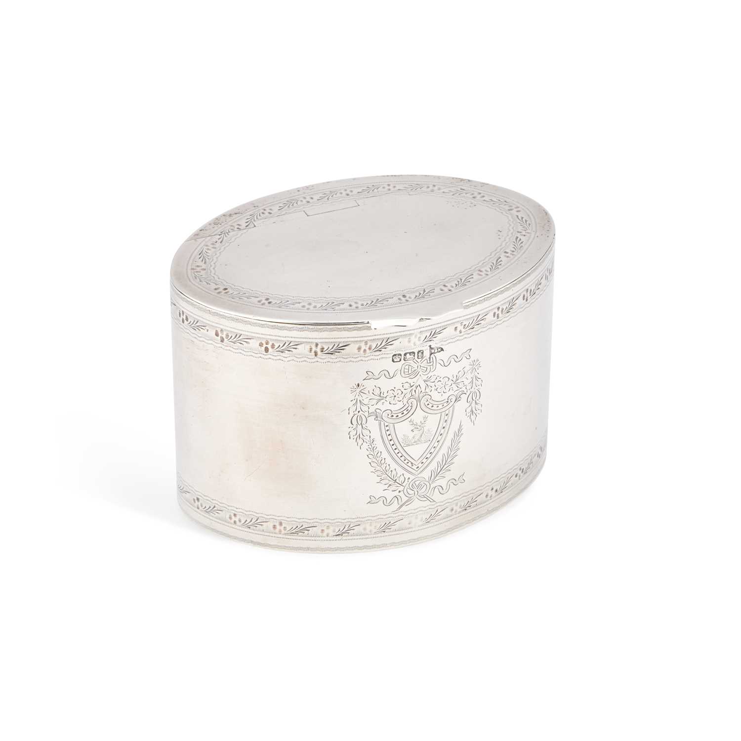 Lot A LATE VICTORIAN SILVER TEA CADDY