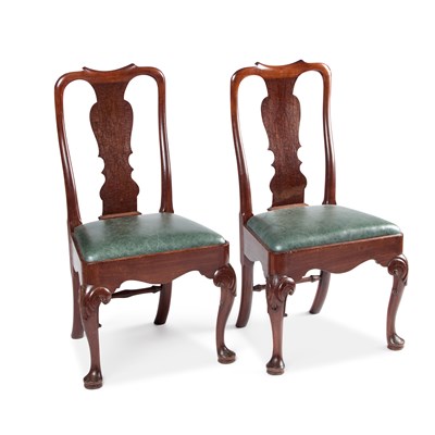 Lot 337 - A PAIR OF GEORGE II MAHOGANY SIDE CHAIRS