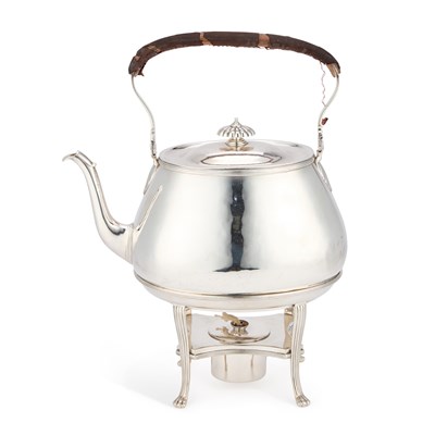 Lot A GEORGE III SILVER KETTLE ON STAND