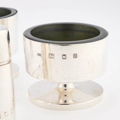 Lot 435 - AN ELIZABETH II SILVER CONDIMENT SET