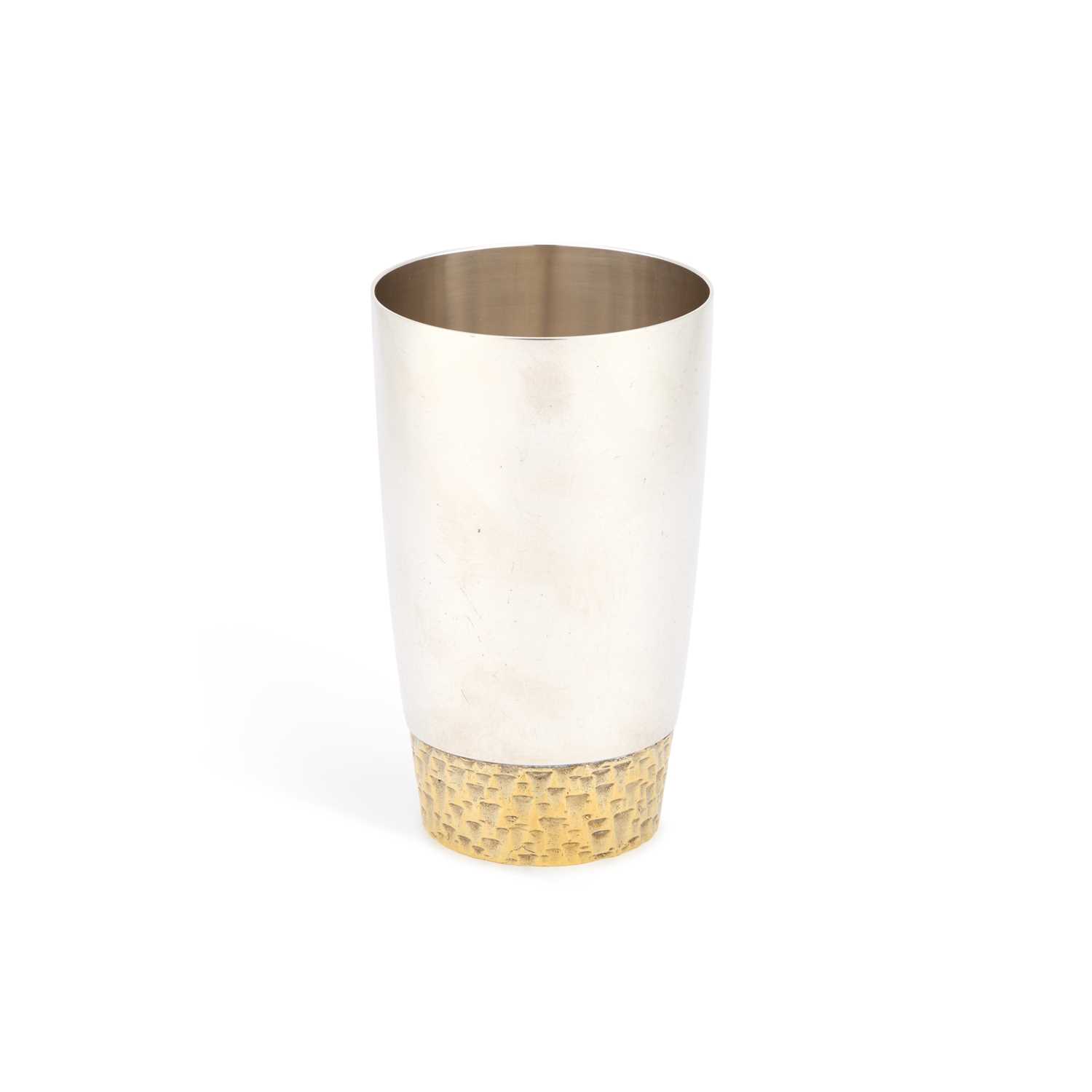 Lot 382 - AN ELIZABETH II PARCEL-GILT SILVER BEAKER