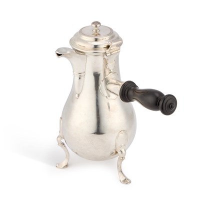 Lot A LOUIS XVI SILVER SIDE-HANDLED COFFEE POT