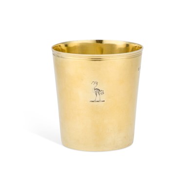 Lot A GEORGE IV SILVER-GILT BEAKER