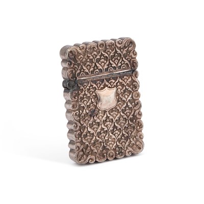 Lot A 19TH CENTURY INDIAN SILVER CARD CASE