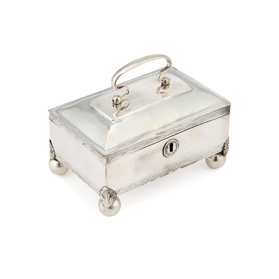 Lot A 19TH CENTURY GERMAN SILVER SUGAR BOX