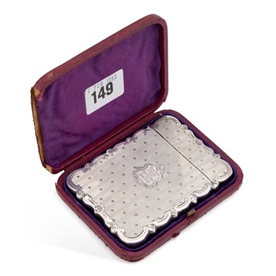Lot A VICTORIAN SILVER CARD CASE