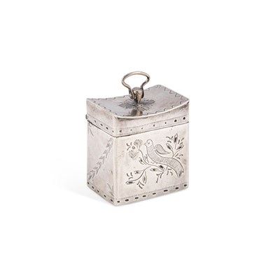 Lot A 19TH CENTURY DUTCH SILVER PEPPERMINT BOX