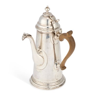 Lot A QUEEN ANNE BRITANNIA STANDARD SILVER SIDE-HANDLED COFFEE POT