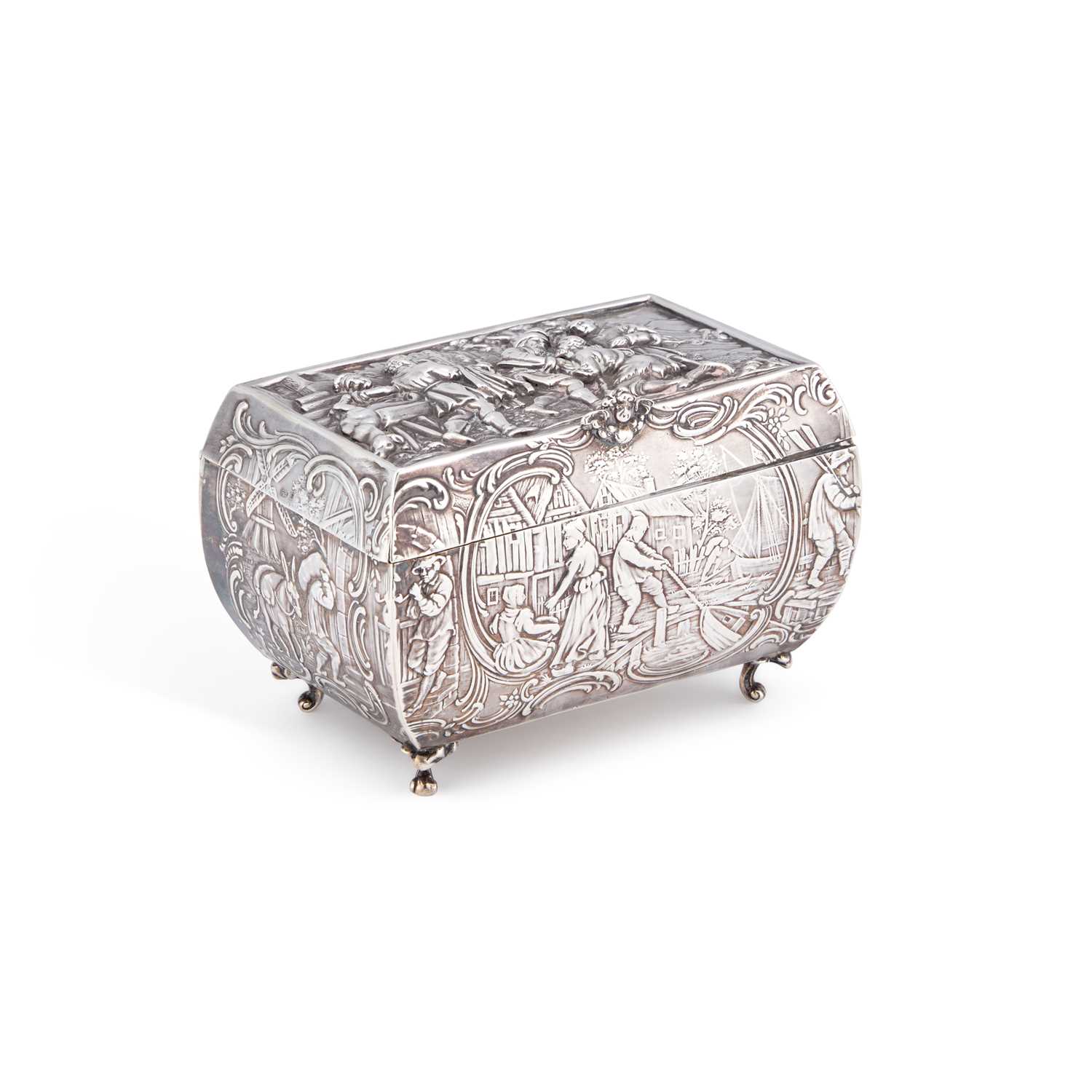 Lot 312 - A GERMAN SILVER CADDY