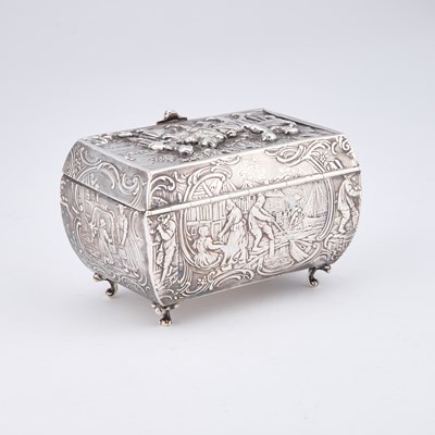 Lot 312 - A GERMAN SILVER CADDY