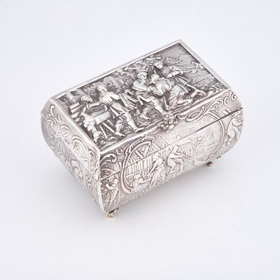 Lot 312 - A GERMAN SILVER CADDY
