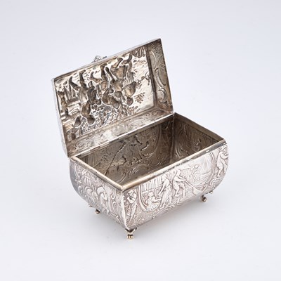 Lot 312 - A GERMAN SILVER CADDY