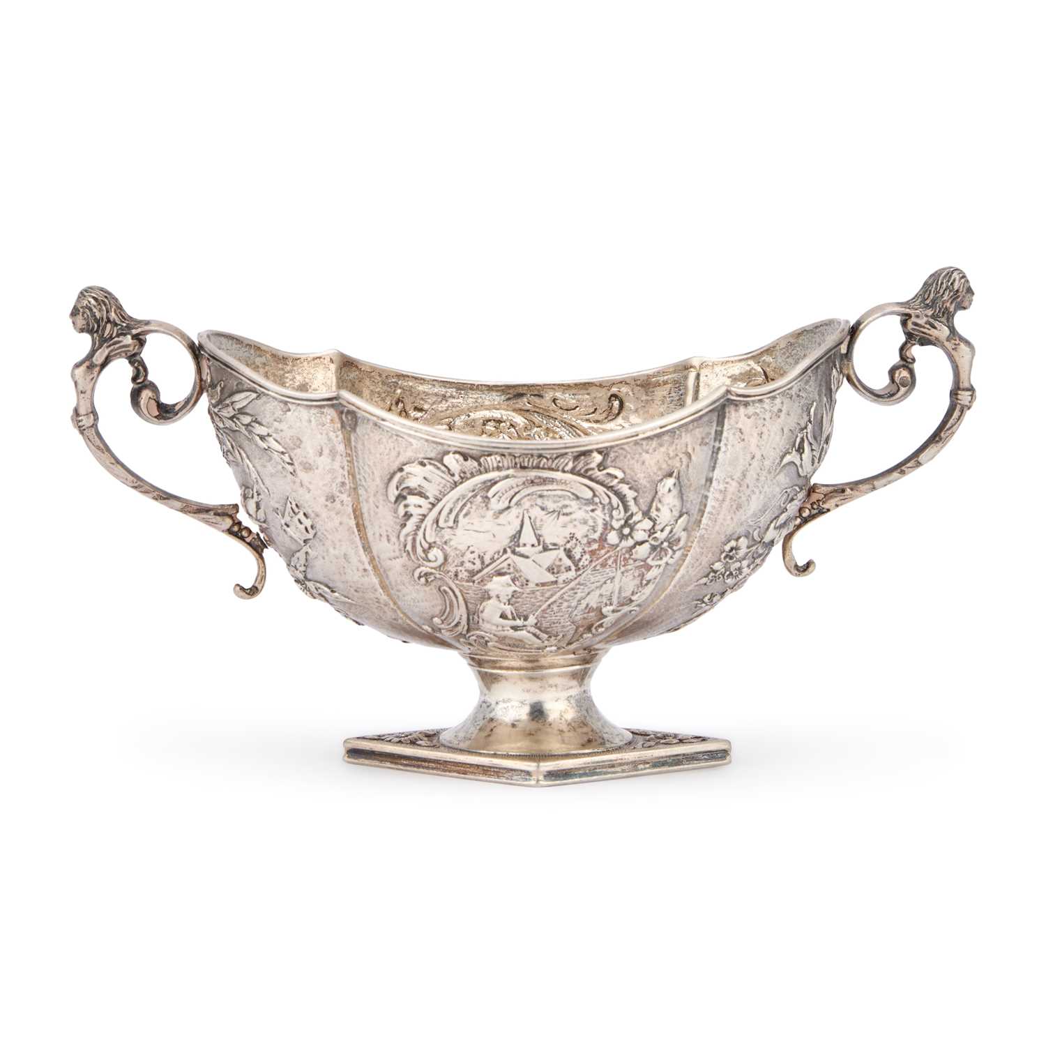 Lot A LATE 19TH CENTURY DUTCH SILVER TWO-HANDLED BOWL