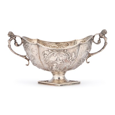 Lot A LATE 19TH CENTURY DUTCH SILVER TWO-HANDLED BOWL