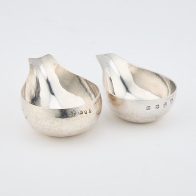 Lot 558 - TWO GEORGIAN SILVER PAP BOATS