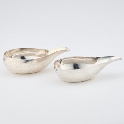 Lot 558 - TWO GEORGIAN SILVER PAP BOATS