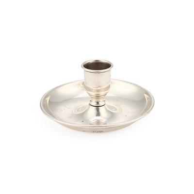 Lot A LATE VICTORIAN SILVER TRAVELLING CHAMBERSTICK
