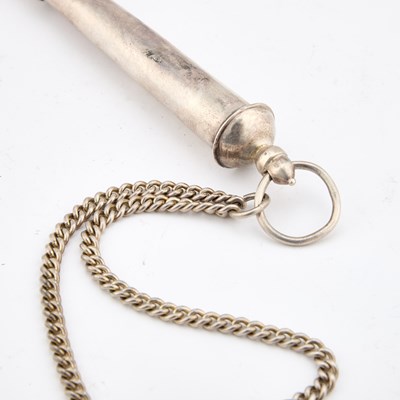 Lot 444 - JUDAICA: A SILVER YAD (TORAH POINTER)