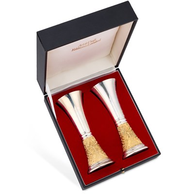 Lot ‘THE WESTMINSTER CATHEDRAL GOBLET’: A PAIR OF LIMITED EDITION SILVER AND SILVER-GILT GOBLETS