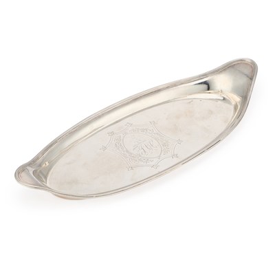 Lot A GEORGE III SILVER SNUFFERS TRAY