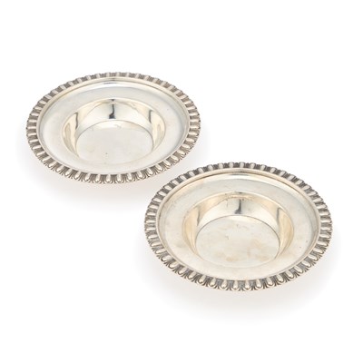 Lot A PAIR OF GEORGE III SILVER DISHES