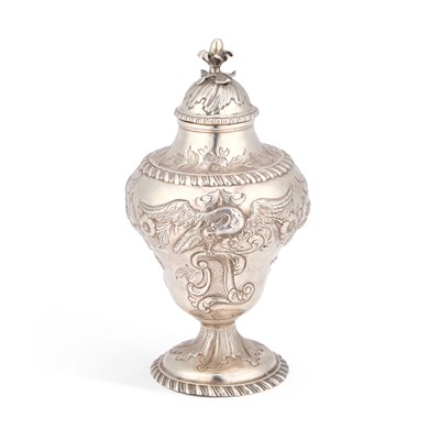 Lot A GEORGE III SILVER TEA CADDY