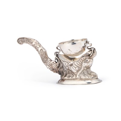 Lot A VIETNAMESE SILVER TEA STRAINER