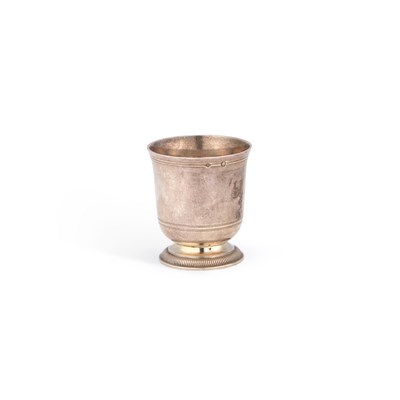 Lot A FRENCH SILVER TOT CUP OR SMALL BEAKER